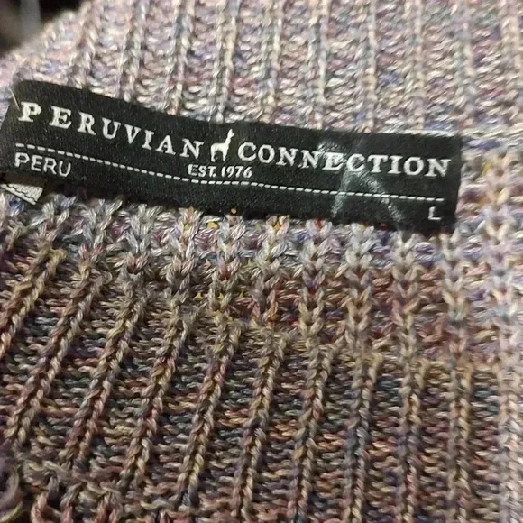 Peruvian Connection 100% Pima cotton sweater - Picture 5 of 7